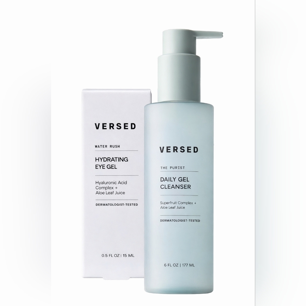 Versed Skincare Duo Cleanser + Hydrating Eye Gel
